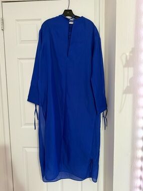 Ferragamo Royal Blue Long Sleeve kaftan and jogger style pants set